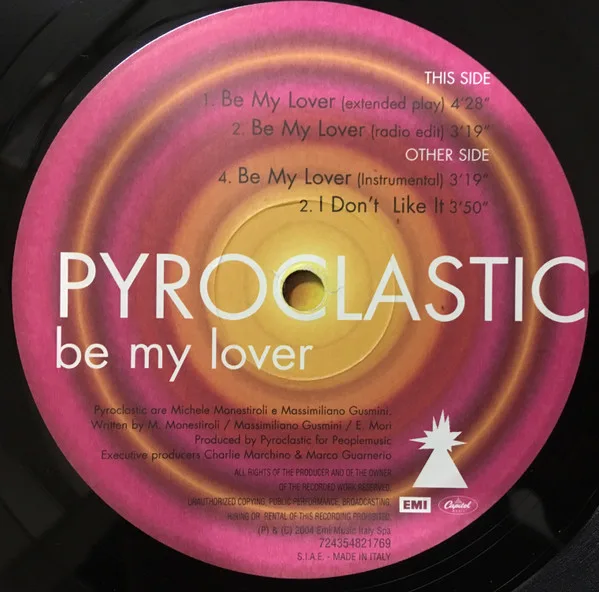 Album cover for Be My Lover by Pyroclastic