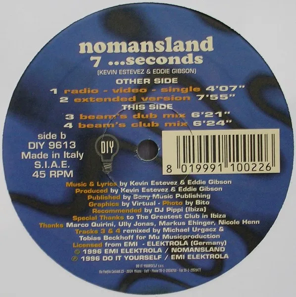 Album cover for 7 Seconds (The Hit Mixes) by Nomansland