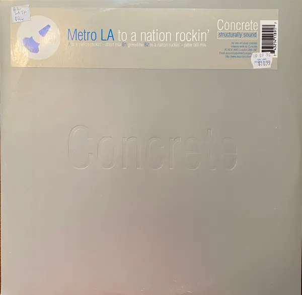 Metro L.A. - To A Nation Rockin', Electronic, Acid, Big Beat, Breaks, 1996 - Concrete, UK, Vinyl 1x 12", 33 ⅓ RPM