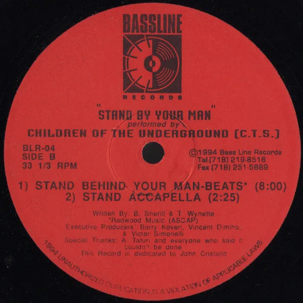 Album cover for Stand By Your Man by Children Of The Underground