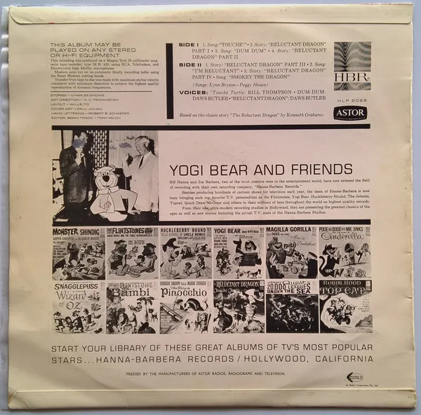 Album cover for The Reluctant Dragon by Bill Thompson (4) and Daws Butler