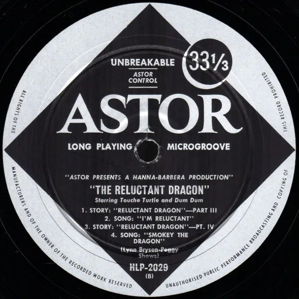 Album cover for The Reluctant Dragon by Bill Thompson (4) and Daws Butler