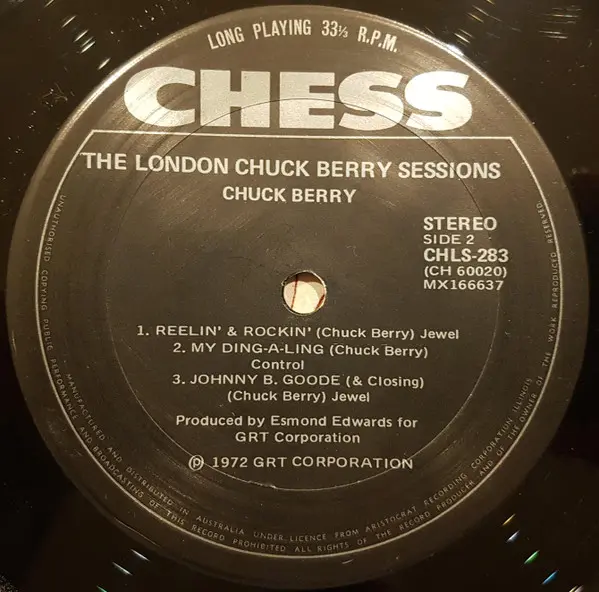 Chuck Berry - The London Chuck Berry Sessions, Funk / Soul, Rock, Rhythm & Blues, Rock & Roll, 1972 - Chess, Australia, Vinyl