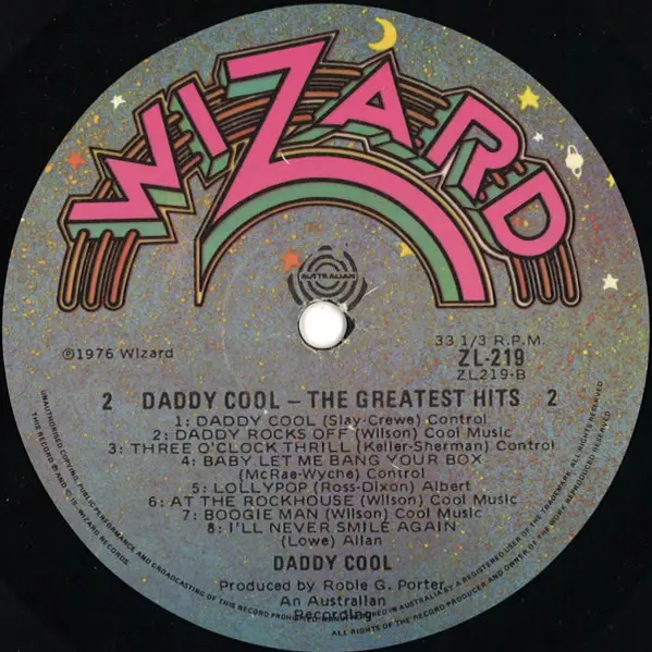 Daddy Cool (5) - Daddy Cool's Greatest Hits, Pop, Rock, Rock & Roll, 1982 - Wizard Records (5), Australia, Vinyl 1x LP, Compi