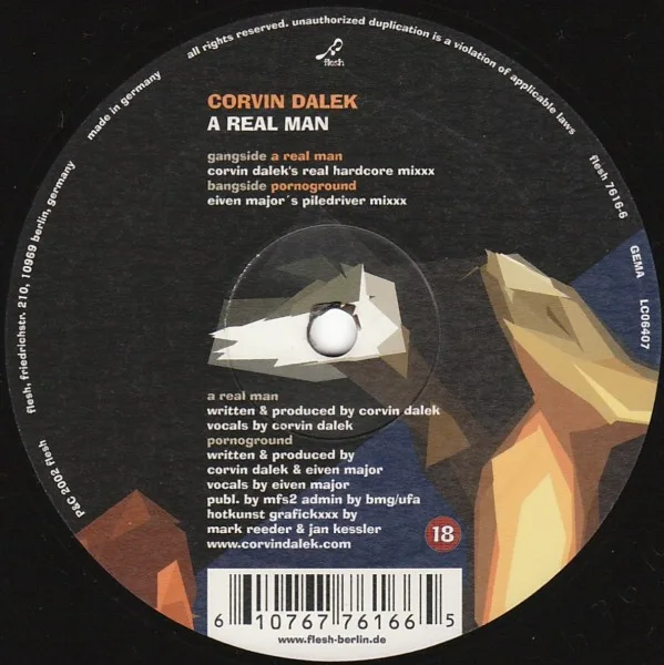 Album cover for A Real Man by Corvin Dalek