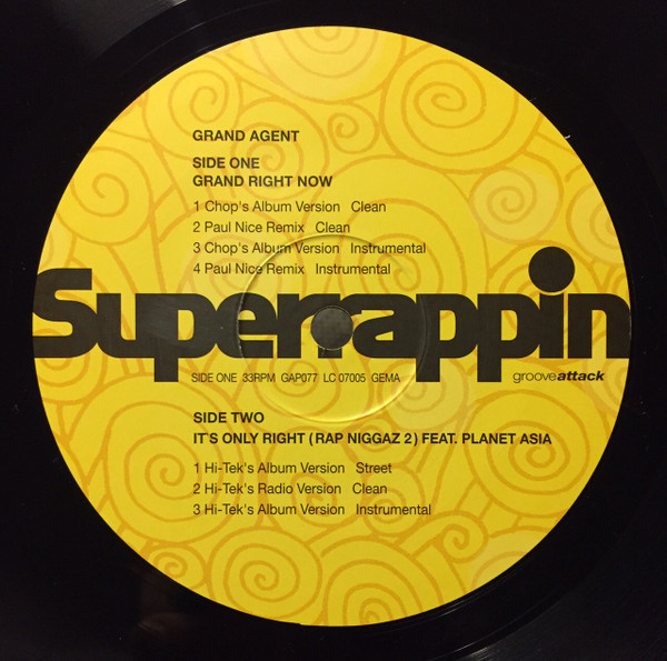 Album cover for Grand Right Now / It's Only Right by Grand Agent