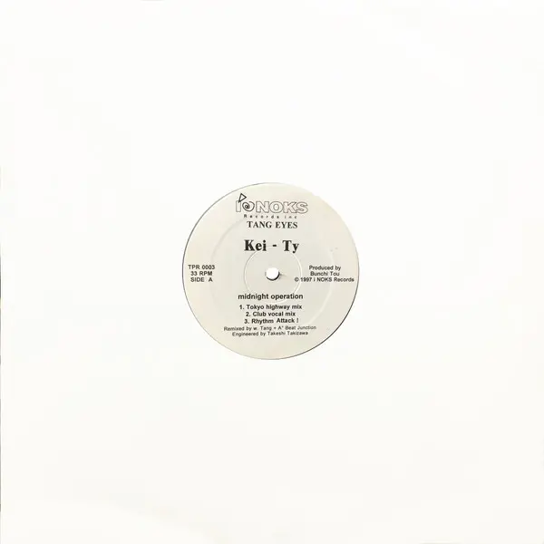 Kei-Tee - Midnight Operation / Shake, Electronic, Funk / Soul, Dance-pop, House, 1997 - I Noks, Tang Eyes, Japan, Vinyl 1x 12
