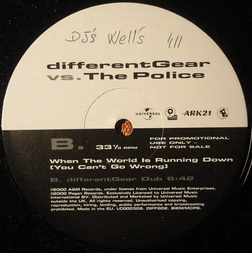 Different Gear Vs. Police, The - When The World Is Running Down (You Can't Go Wrong), Electronic, Deep House, 2000 - Ark 21, 