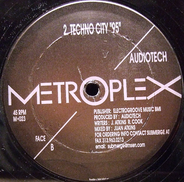 Audio Tech - Phase Two, Electronic, Electro, Techno, 1995 - Metroplex, US, Vinyl 1x 12", 45 RPM