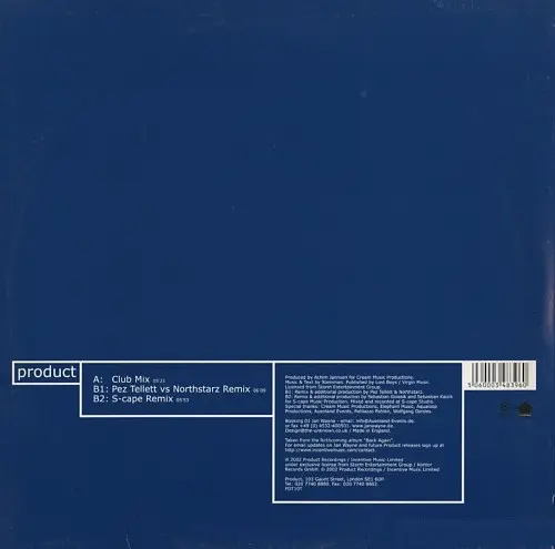 Jan Wayne - Total Eclipse Of The Heart, Electronic, Hard House, Hard Trance, 2002 - Product Recordings, UK, Vinyl 1x 12"
