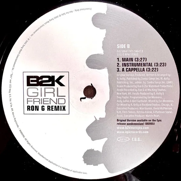 Album cover for Girlfriend (Pied Piper & Ron G Remixes) by B2K