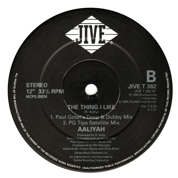 Album cover for The Thing I Like by Aaliyah