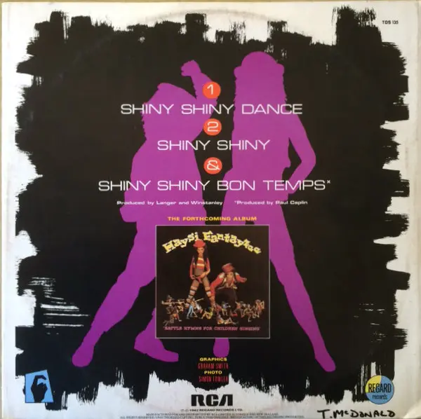 Haysi Fantayzee - Shiny Shiny (Dance Version) - 1983 - New Wave - RCA Victor - Vinyl 1x 12", 45 RPM, Single