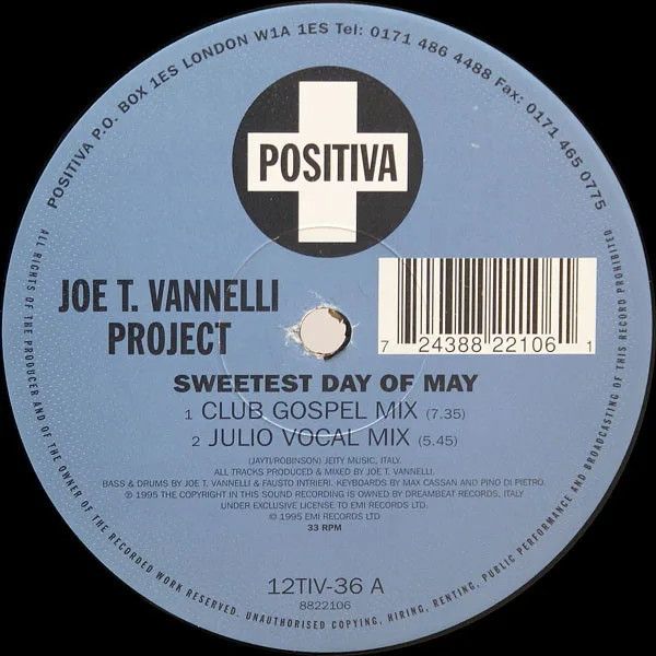 Album cover for Sweetest Day Of May by Joe T. Vannelli Project