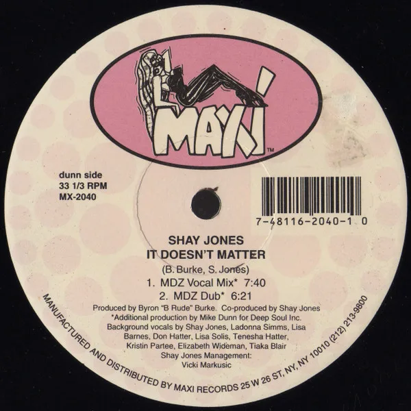 Album cover for It Doesn't Matter by Shay Jones
