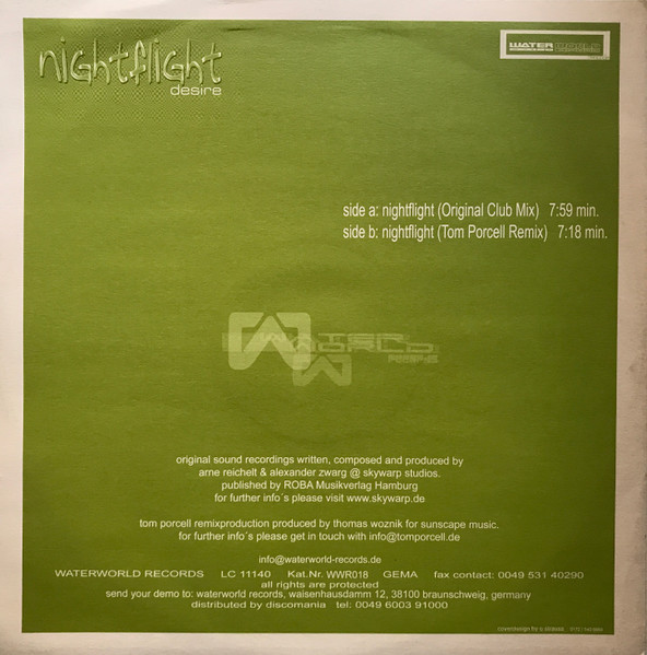 Album cover for Desire by Nightflight