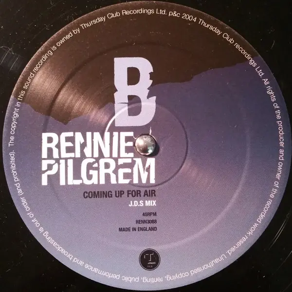 Rennie Pilgrem - Coming Up For Air, Electronic, Breakbeat, 2004 - Thursday Club Recordings (TCR), UK, Vinyl 1x 12"