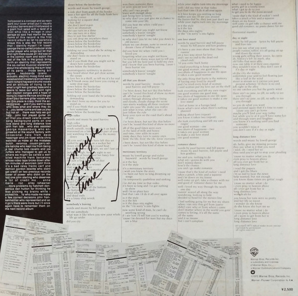 Little Feat - The Last Record Album - 1975 - - Warner Bros. Records - Vinyl 1x LP, Album