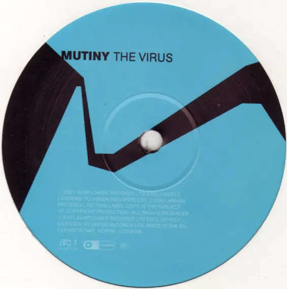 Mutiny - The Virus, Electronic, House, Progressive House, 2001 - Sunflower Records (2), VC Recordings, UK, Vinyl 1x 12", 45 R