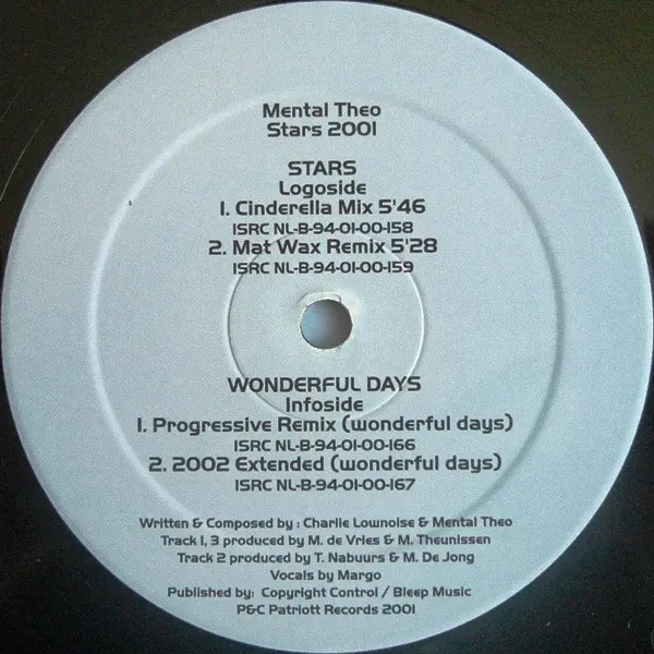 Mental Theo - Stars 2001, Electronic, Hardstyle, Progressive Trance, 2001 - Patriott Hard-Beat, Patriott Records, Netherlands