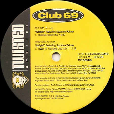 Album cover for Alright by Club 69