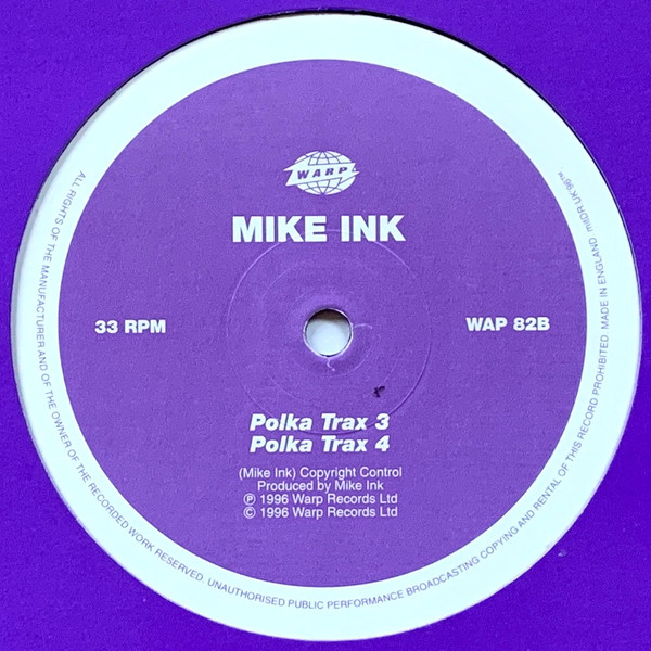 Mike Ink - Polka Trax, Electronic, Minimal, Techno, 1996 - Warp Records, UK, Vinyl 1x 12", 33 ⅓ RPM