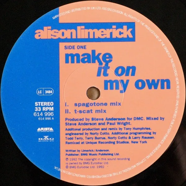 Album cover for Make It On My Own by Alison Limerick