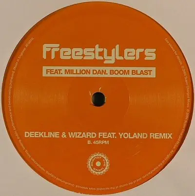 Freestylers Feat. Million Dan - Boom Blast, Electronic, Breakbeat, Breaks, Electro, 2005 - Against The Grain, UK, Vinyl 1x 12