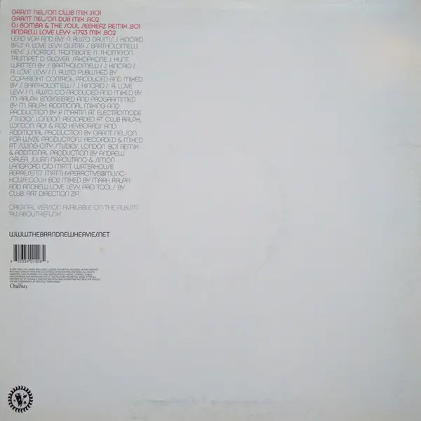 Brand New Heavies, The Featuring Nicole Russo - Surrender, Electronic, House, 2005 - OneTwo Records, UK, Vinyl 1x 12", 33 ⅓ R