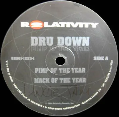 Album cover for Pimp Of The Year by Dru Down