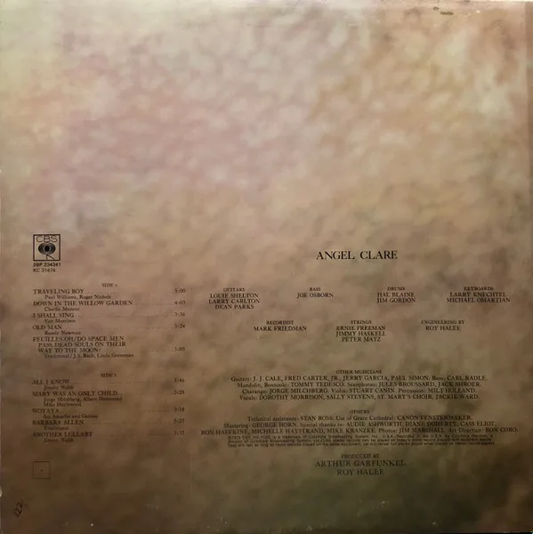Album cover for Angel Clare by Art Garfunkel