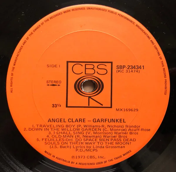 Album cover for Angel Clare by Art Garfunkel