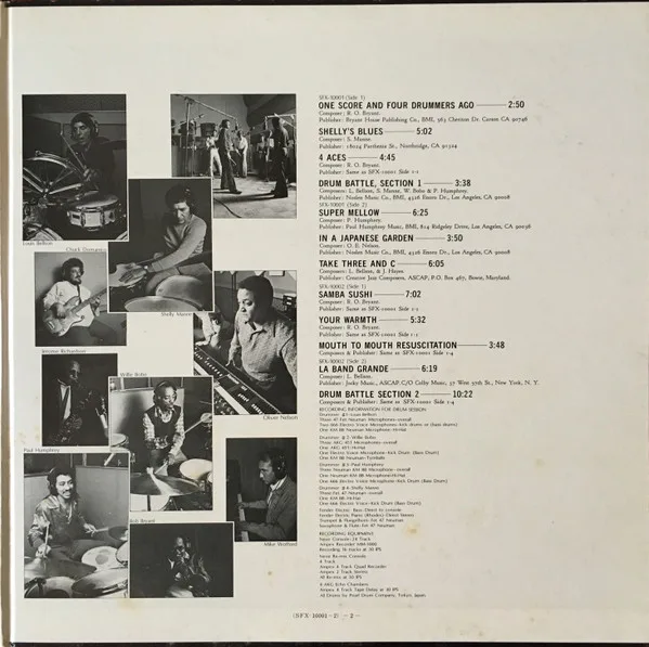 Album cover for The Drum Session by Louis Bellson, Shelly Manne, Willie Bobo, Paul Humphrey