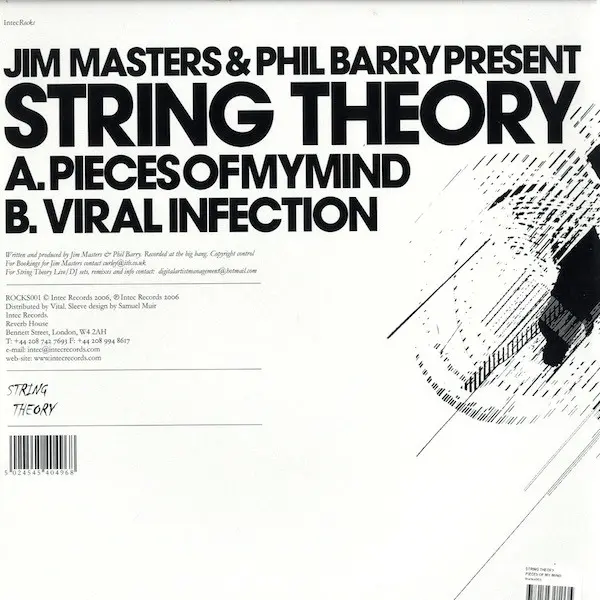 Jim Masters & Phil Barry Present String Theory (2) - Pieces Of My Mind, Electronic, Electro, Techno, 2006 - Intec Records, UK