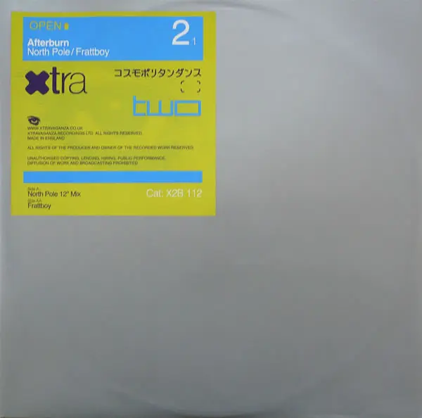 Afterburn - North Pole / Frattboy, Electronic, Progressive Trance, Trance, 2000 - XtraBlue, UK, Vinyl 1x 12", 33 ⅓ RPM