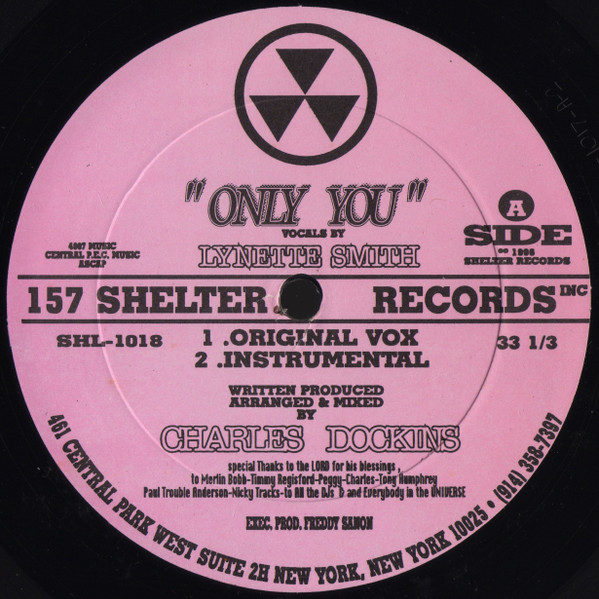 Charles Dockins Featuring Lynette Smith - Only You - 1996 - Garage House - 157 Shelter Records - Vinyl 1x 12", 33 ⅓ RPM
