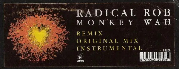 Radical Rob - Monkey Wah, Electronic, House, 1991 - R & S Records, UK, Vinyl 1x 12", 45 RPM
