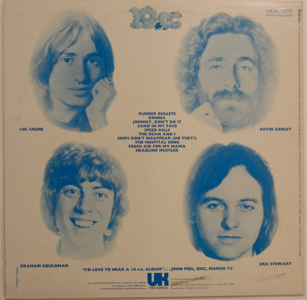 10cc - 10cc - 1973 - Art Rock - UK Records - Vinyl 1x LP, Album