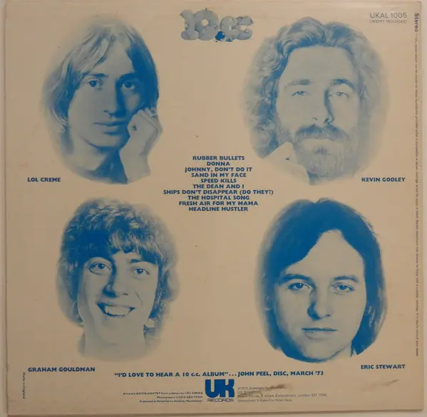 10cc - 10cc - 1973 - Art Rock - UK Records - Vinyl 1x LP, Album