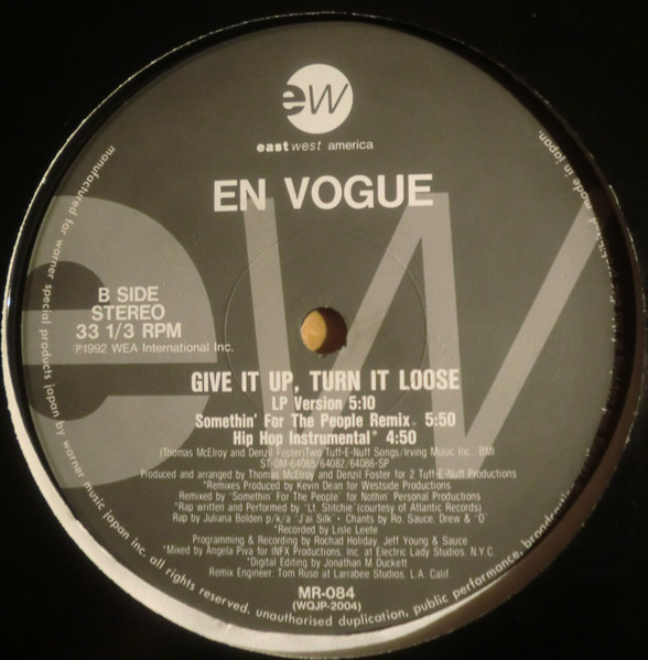 En Vogue - Give It Up, Turn It Loose, Funk / Soul, Hip Hop, Contemporary R&B, EastWest Records America, Warner Music Japan, J