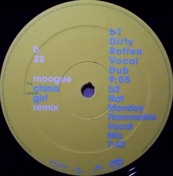 Moogue - China Girl (Remix), Electronic, Trance, 2001 - Zeitgeist, Germany, Vinyl 1x 12", 33 ⅓ RPM, 45 RPM