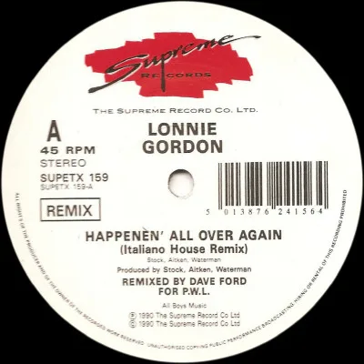 Album cover for Happenin' All Over Again (The Remix) by Lonnie Gordon