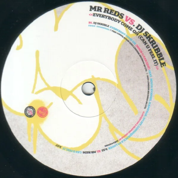 Album cover for Everybody Come On (Can U Feel It) by Mr. Reds Vs. DJ Skribble