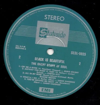 Album cover for Black Is Beautiful - The Great Stars Of Soul by Various