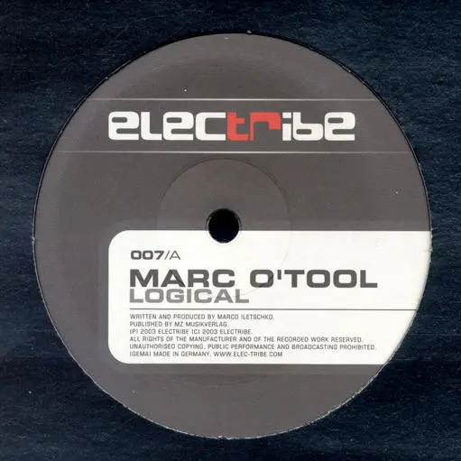 Marc O'Tool - Logical / Jack, Electronic, Progressive House, Progressive Trance, 2003 - Electribe, Germany, Vinyl 1x 12"