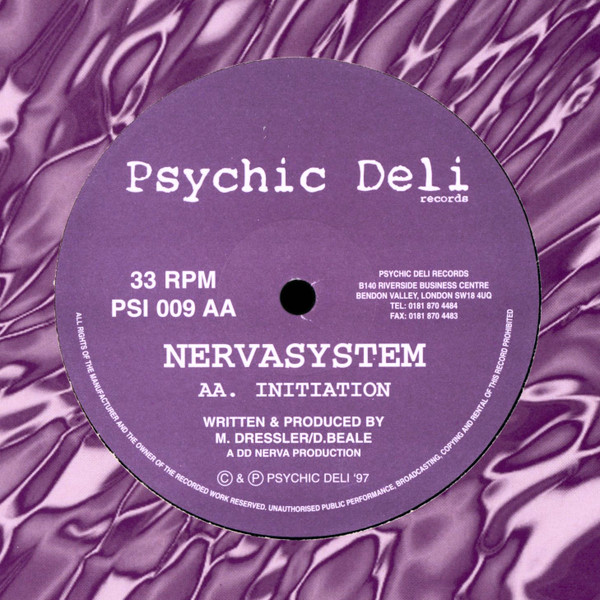 Nervasystem - Zones / Initiation, Electronic, Goa Trance, Psy-Trance, 1997 - Psychic Deli, UK, Vinyl 1x 12", 33 ⅓ RPM