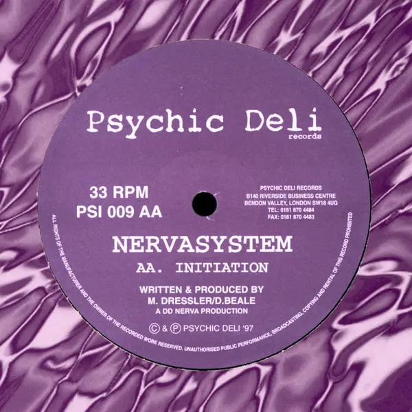 Nervasystem - Zones / Initiation, Electronic, Goa Trance, Psy-Trance, 1997 - Psychic Deli, UK, Vinyl 1x 12", 33 ⅓ RPM