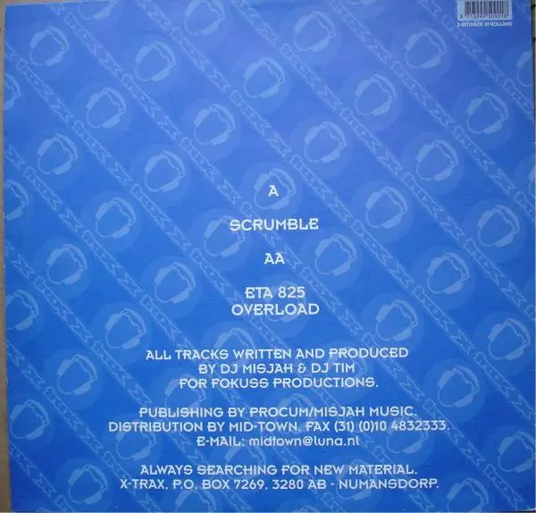 Album cover for Scrumble by DJ Misjah & DJ Tim