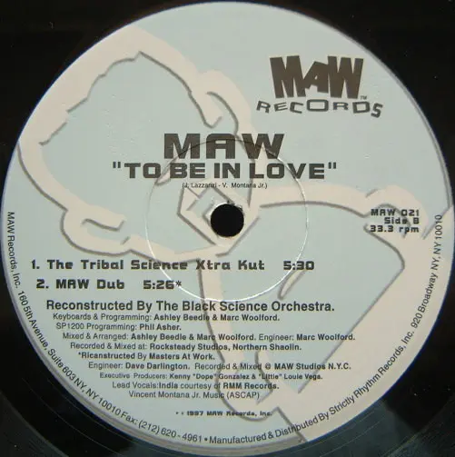 Masters At Work - To Be In Love (Remixes!), Electronic, Garage House, House, 1997 - MAW Records, US, Vinyl 1x 12", 33 ⅓ RPM