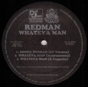Redman - Whateva Man, Hip Hop, 1996 - Def Jam Music Group Inc., Def Squad, US, Vinyl 1x 12", 33 ⅓ RPM, Stereo